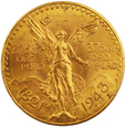Meksyk 50 Peso 1943 rok 37.5grama czystego złota/P/