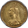Wielka Brytania, 2 Suwereny 1887 rok, Victoria, AU 58 NGC, K9