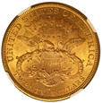 USA 20 Dolarów 1877 S  Rok NGC AU 58              (F)