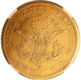 USA 20 Dolarów 1855  S Rok NGC XF 40               (F)