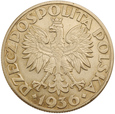 Polska, II RP, 5 Złotych 1936 rok, Żaglowiec /K10/