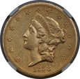 USA, 20 Dolarów Liberty Head 1858 S rok, NGC