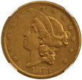 USA 20 Dolarów 1873 S  NGC XF DETAILS  ciekawy rocznik/K9/