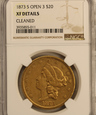 USA 20 Dolarów 1873 S  NGC XF DETAILS  ciekawy rocznik/K9/