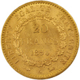 Francja 20 Franków 1894 rok (A) Paryż  /F/