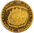 Liberia 30 dolarów 1965 rok /P/
