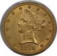 USA, 10 Dolarów Liberty Head 1888 S rok, MS 61 PCGS