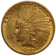 USA 10 Dolarów 1908 rok Indianin Ciekawszy Rocznik