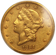 USA 20 Dolarów 1884 S  Rok PCGS AU 55              (F)