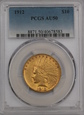 USA, 10 dolarów Indian Head 1912 rok,  PCGS AU 50