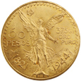 Meksyk 50 Peso 1944 rok 37.5g czystego złota/F/