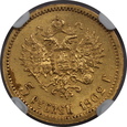 Rosja, Mikołaj II, 5 Rubli 1902 AP rok, NGC MS 63