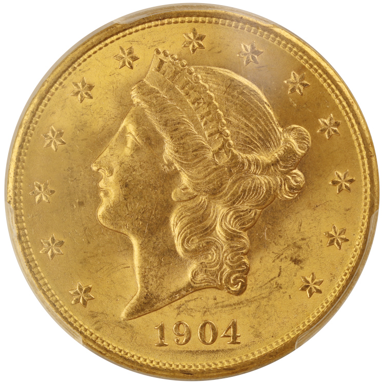 USA 20 Dolarów Liberty Head 1904  PCGS MS 64 /F/       