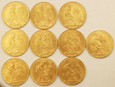 Francja 10 szt. 20 franków Kogut,58.05 czystego złota /F/