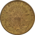USA, 20 Dolarów Liberty Head 1892 S rok,  PCGS MS 62    