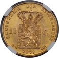 Holandia, 10 Guldenów Wilhelm III 1879 rok, NGC MS 66, /K11/