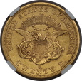 USA, 20 Dolarów Liberty Head 1864 S rok, NGC