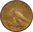 USA, 10 Dolarów Indian Head 1911 rok,  AU 58 PCGS