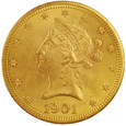 USA 10 Dolarów 1901 S rok /F/