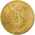 Meksyk 50 Peso 1946 rok 37.5g czystego złota/F/(1)