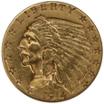 USA 2,5 Dolara 1914 D rok Indianin stan 2