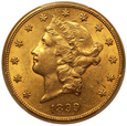 USA 20 Dolarów 1899 S  Rok PCGS AU 58              (F)