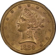 USA, 10 Dolarów Liberty Head 1886 S rok, MS 61  NGC, /K4/
