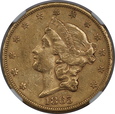 USA, 20 Dolarów Liberty Head 1865 S rok, AU 53 NGC 