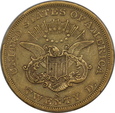 USA, 20 Dolarów Liberty Head 1863 S rok, PCGS XF 40