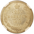 Rosja, Aleksander II 25 kopiejek  1878 rok СПБ-НФ  /2/21/