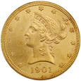 USA, 10 Dolarów 1901 rok ok.MS62 (2)