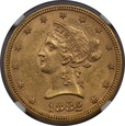 USA , 10 Dolarów Liberty Head 1882 rok , NGC, /K12/