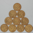 USA 5 dolarów 10szt. 1880-1906r. k16/21