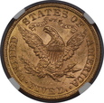 USA, 5 Dolarów Liberty Head 1882 rok, MS 63 NGC, /K8/