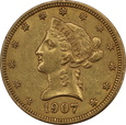 USA, 10 Dolarów Liberty Head 1907 rok