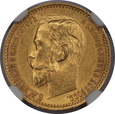 Rosja, Mikołaj II, 5 Rubli 1899 EB rok, NGC MS 63