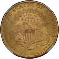 USA, 20 Dolarów Liberty Head 1897 rok, NGC MS 62