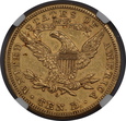 USA, 10 Dolarów Liberty Head 1895 O rok, AU 55 NGC /K7/