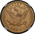 USA, 10 Dolarów Liberty Head 1880 rok, MS 60 NGC, /K3/