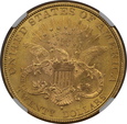 USA, 20 Dolarów Liberty Head 1898 S rok, NGC AU 58     