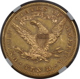 USA, 10 Dolarów Liberty Head 1906 D rok, AU 58 NGC /K5/