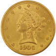 USA 10 Dolarów 1906  rok  /F   / ok.MS61