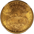 USA 20 Dolarów 1877 S NGC AU 58/F/