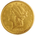 USA 20 Dolarów 1907  rok  /F/