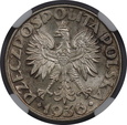 Polska, II RP, 2 Złote 1936 rok, Żaglowiec, NGC MS 64, /K2/