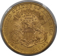 USA, 20 Dolarów Liberty Head 1907 rok, PCGS MS 64, /K12/