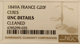 Francja 20 Franków 1849 rok NGC UNC /K33/