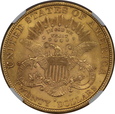 USA, 20 Dolarów Liberty Head 1891 S rok, MS 62 NGC