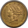 USA, 20 Dolarów Liberty Head 1907 rok, PCGS MS 63, /K12/