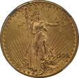 USA, 20 Dolarów St. Gaudens, 1909 rok,  NGC MS 63